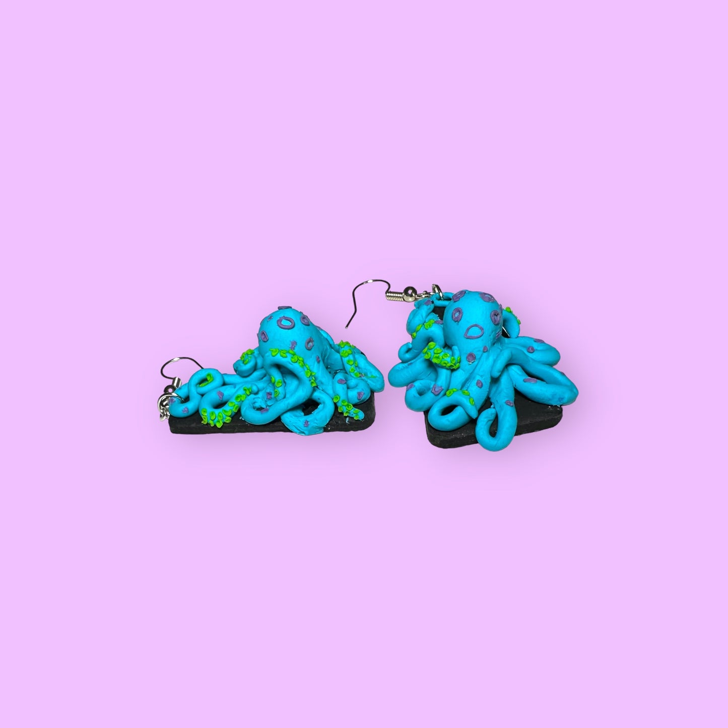 Octopi Earrings Blue