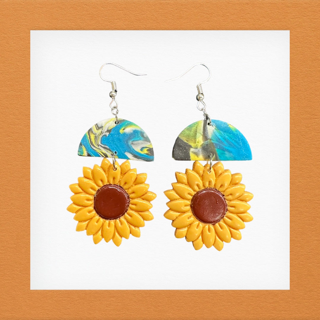 Sunflower Earrings - Beautiful Disaster