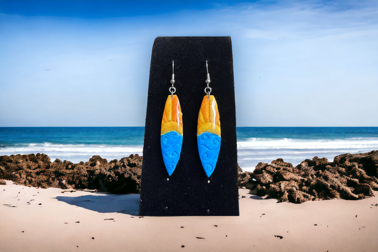 Sunny Surfboard Earrings - Beautiful Disaster