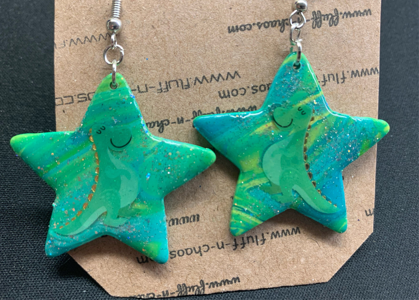 Dinosaur Star Earrings - Beautiful Disaster