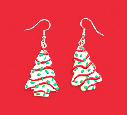 Christmas Tree Cake Earrings