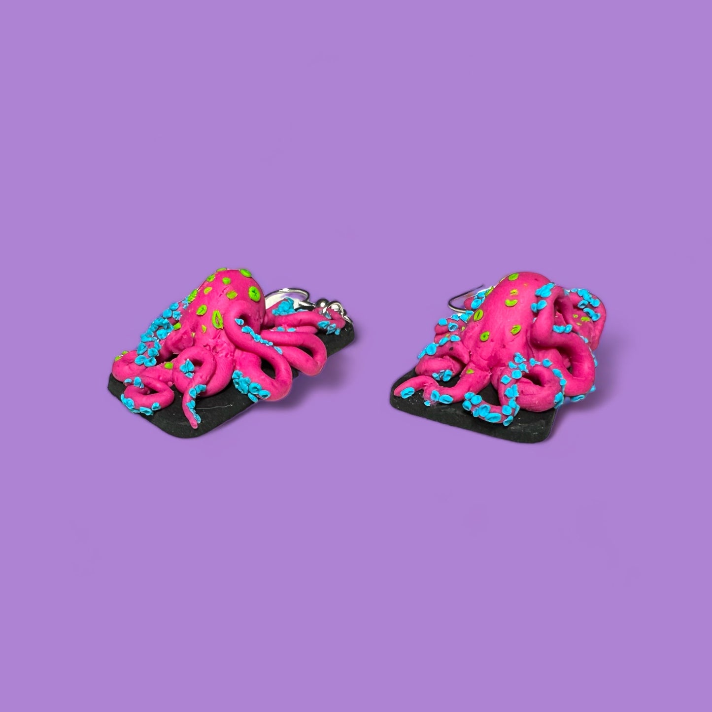 Octopi Earrings Pink