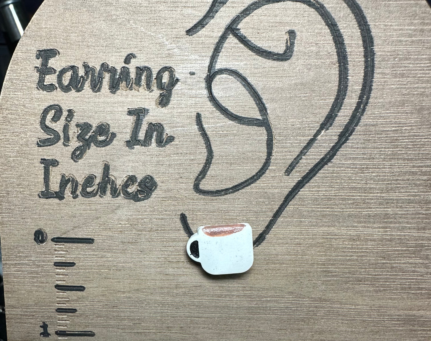 Coffee Cup Stud Earrings No