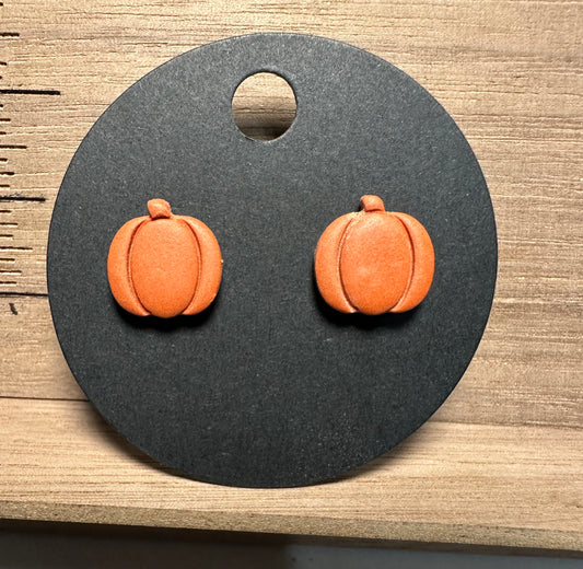 Pumpkin Stud Earrings