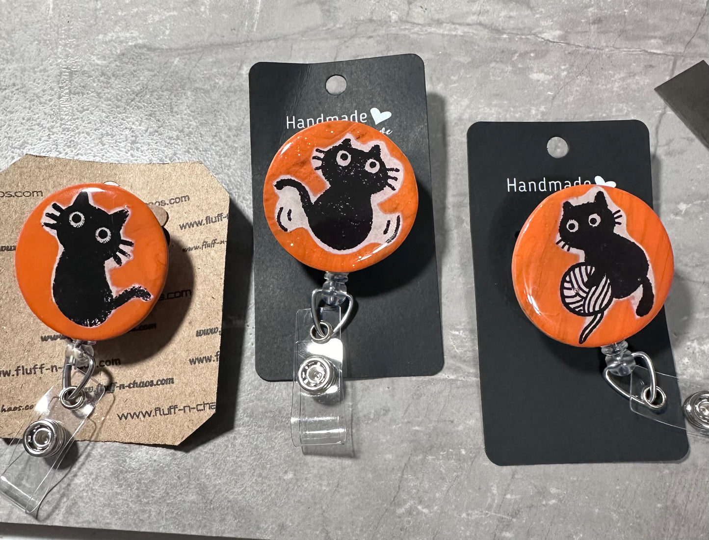 Black Cat Badge Reel