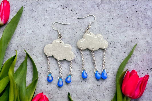 Rain Cloud Earrings - Beautiful Disaster 