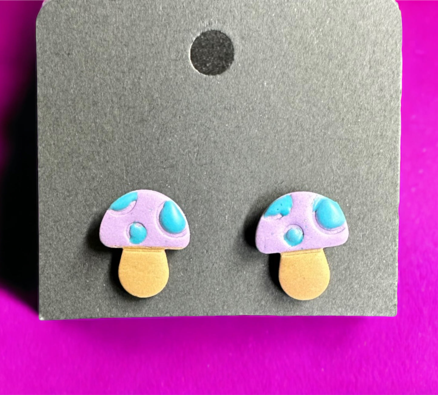 Purple Mushroom Studs
