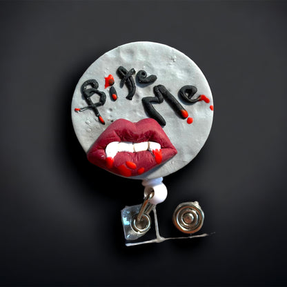 Bite Me Badge Reel - Beautiful Disaster 