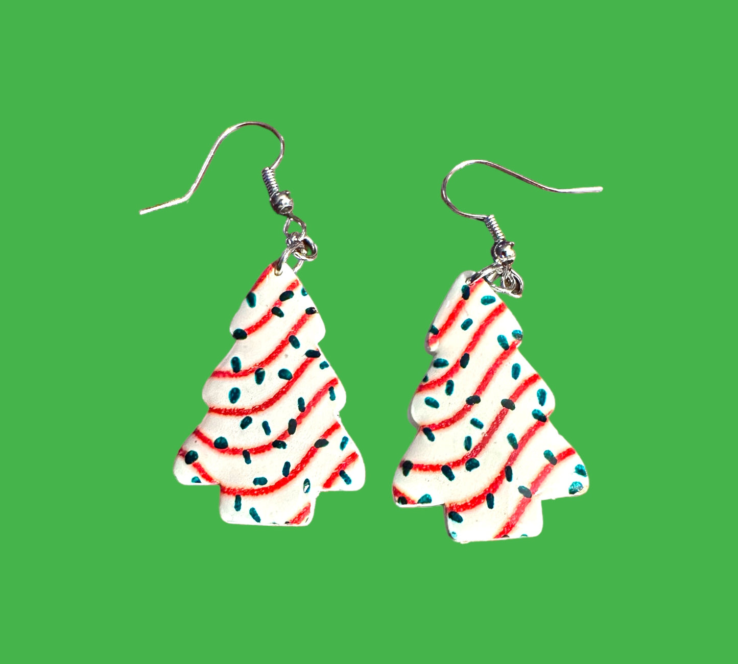 Christmas Tree Cake Earrings