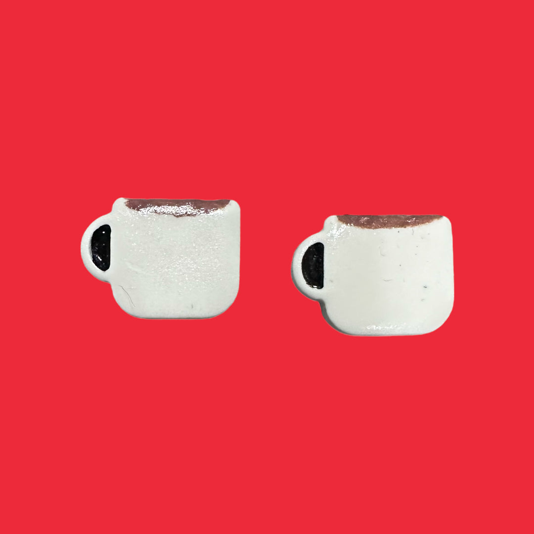 Coffee Cup Stud Earrings No - Beautiful Disaster 