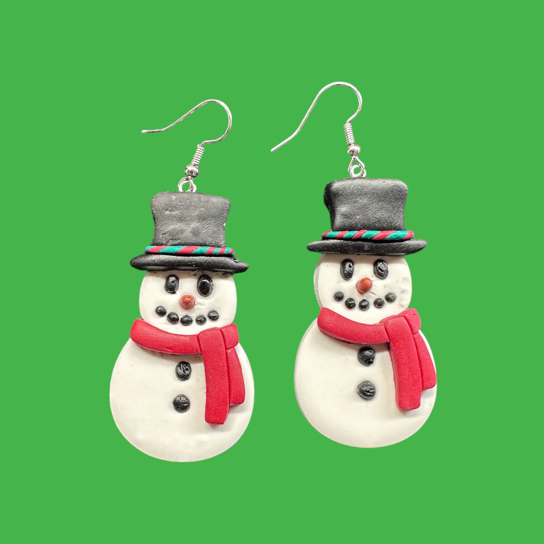 Snowman Earrings