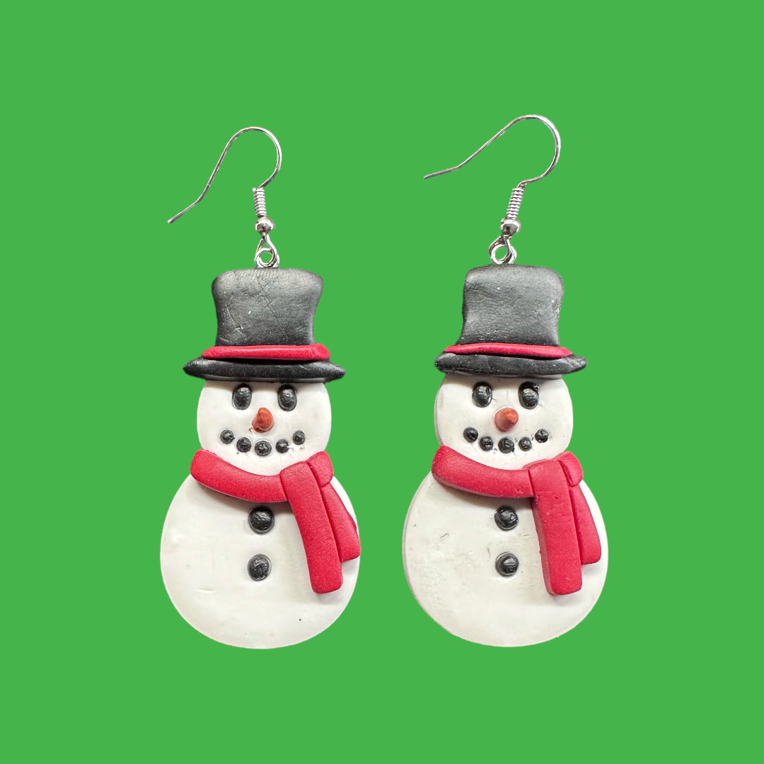 Snowman Earrings