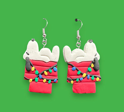 Snoopy Christmas Earrings