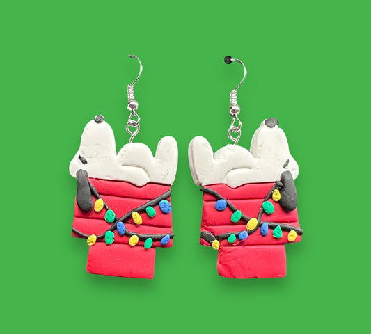 Snoopy Christmas Earrings