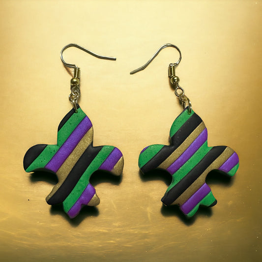 Mardi Gras earrings