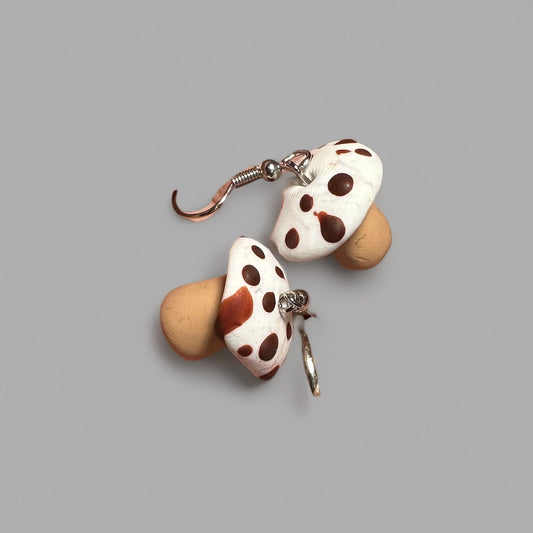 Bleeding Tooth Fungus, Blood Cap Mushroom Earrings