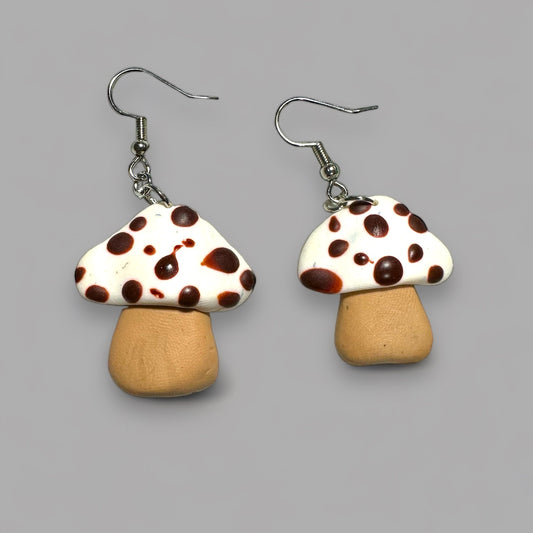 Large Bleeding Tooth Fungus,  Blood Cap Mushroom Earrings