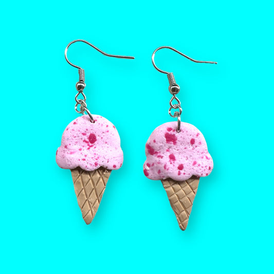 Strawberry Ice Cream Earrings