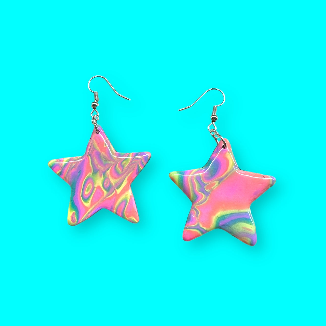 Tie-Dye Star Earrings