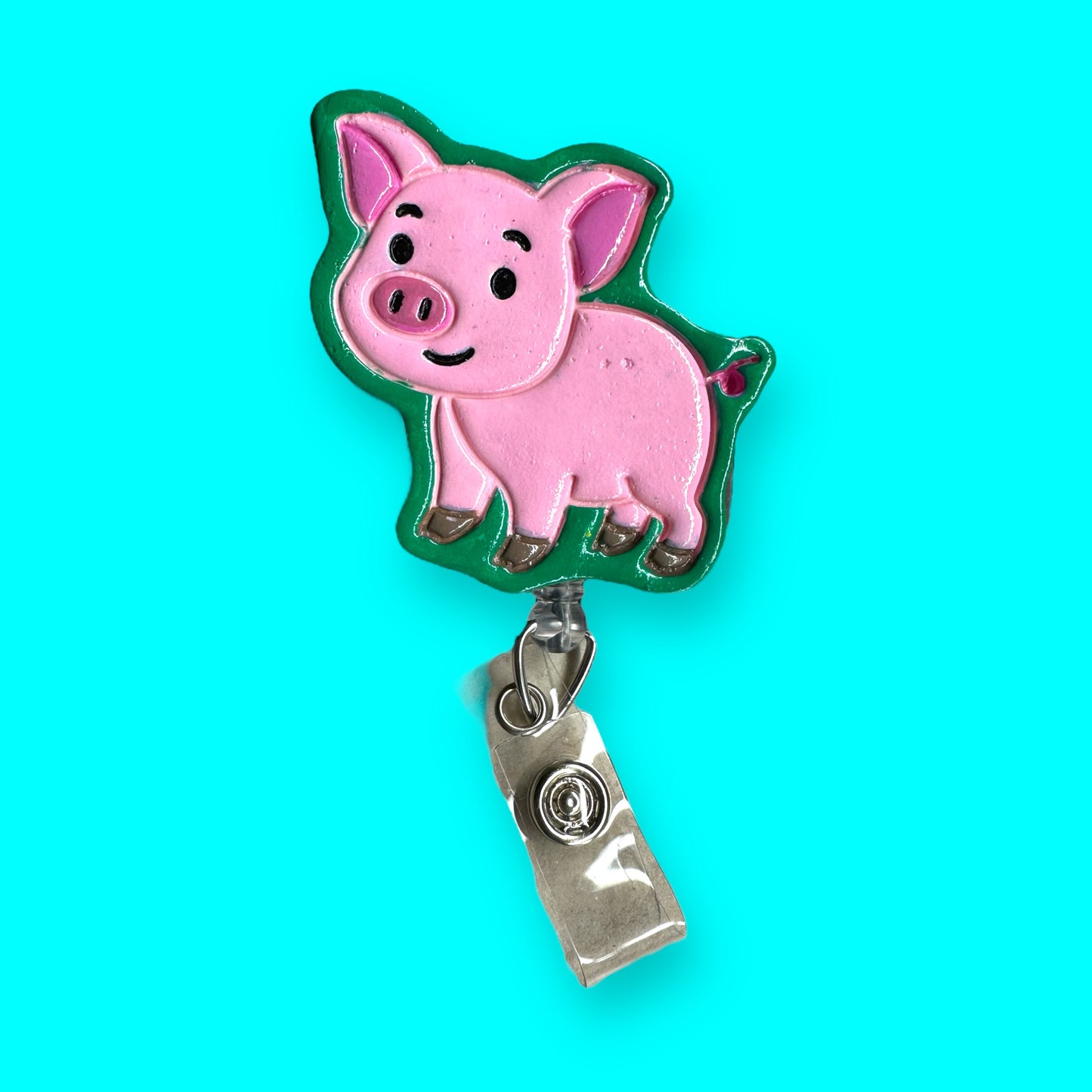 Pig Badge Reel