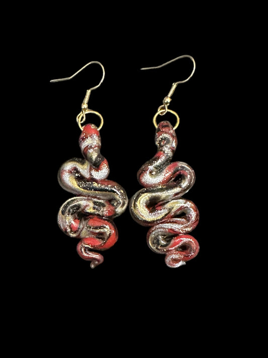 Sinister Slither Snake Earrings