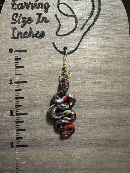 Sinister Slither Snake Earrings