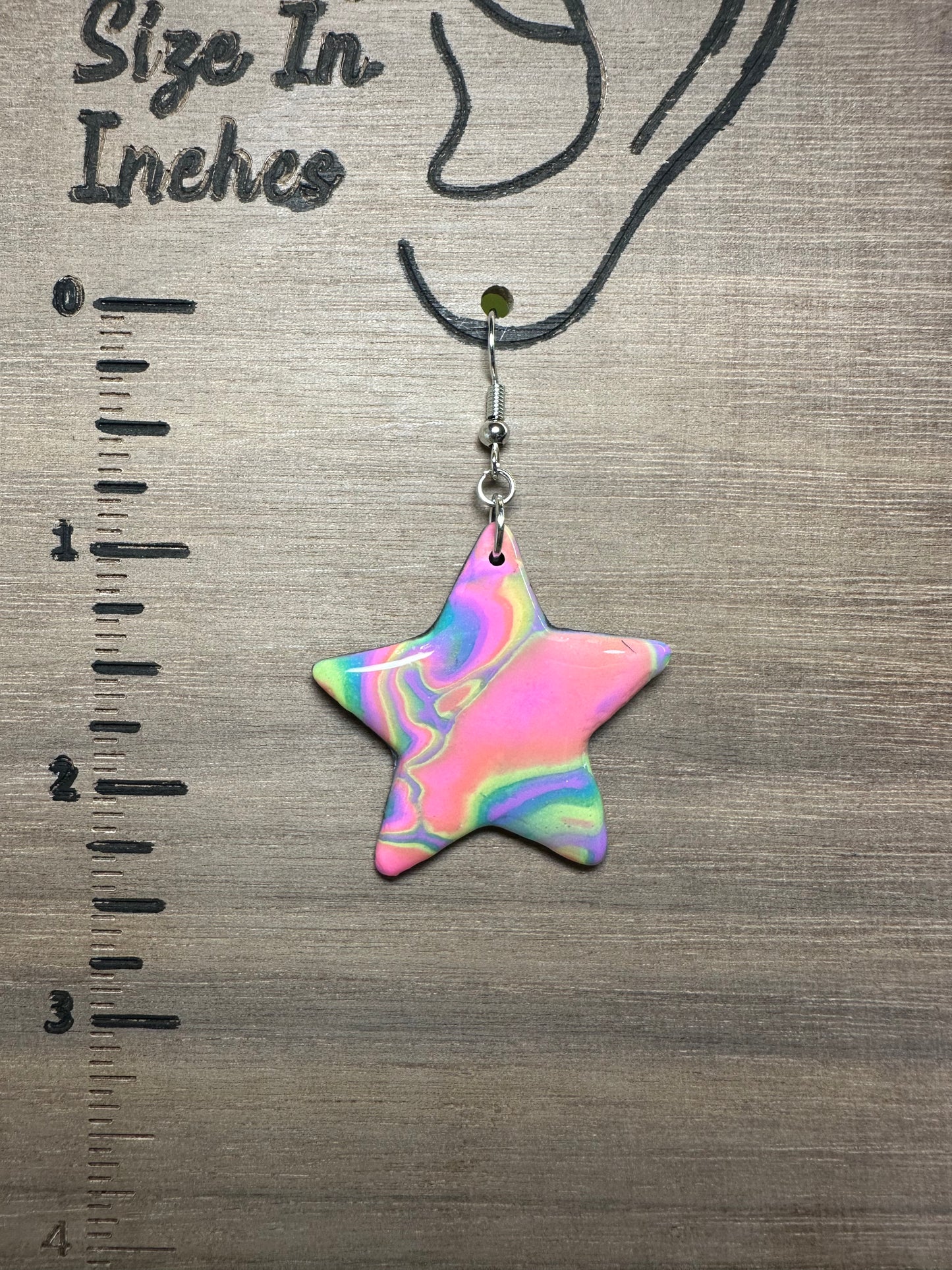 Tie-Dye Star Earrings