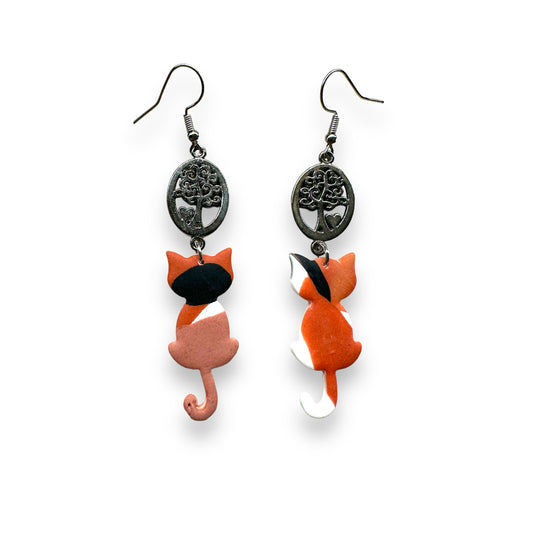 Calico Cats and Tree Charm