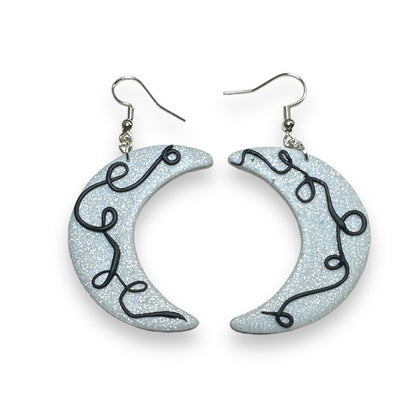 Tattooed Moon Earrings