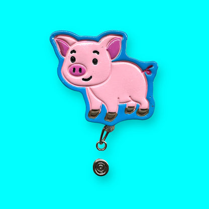 Pig Badge Reel