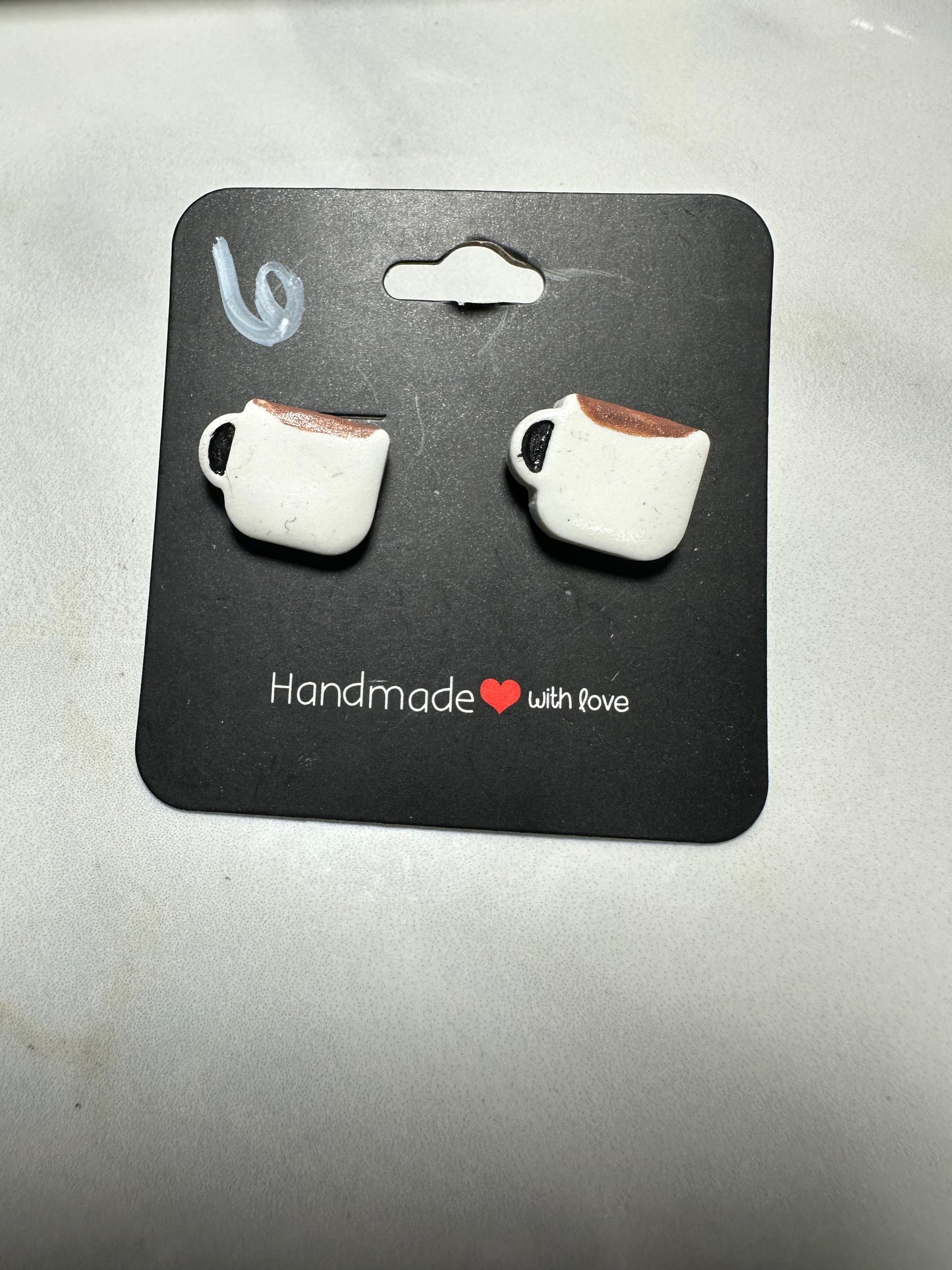 Coffee Cup Stud Earrings No