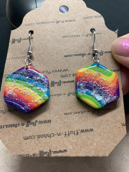 Crackle Rainbow Earrings - Beautiful Disaster 