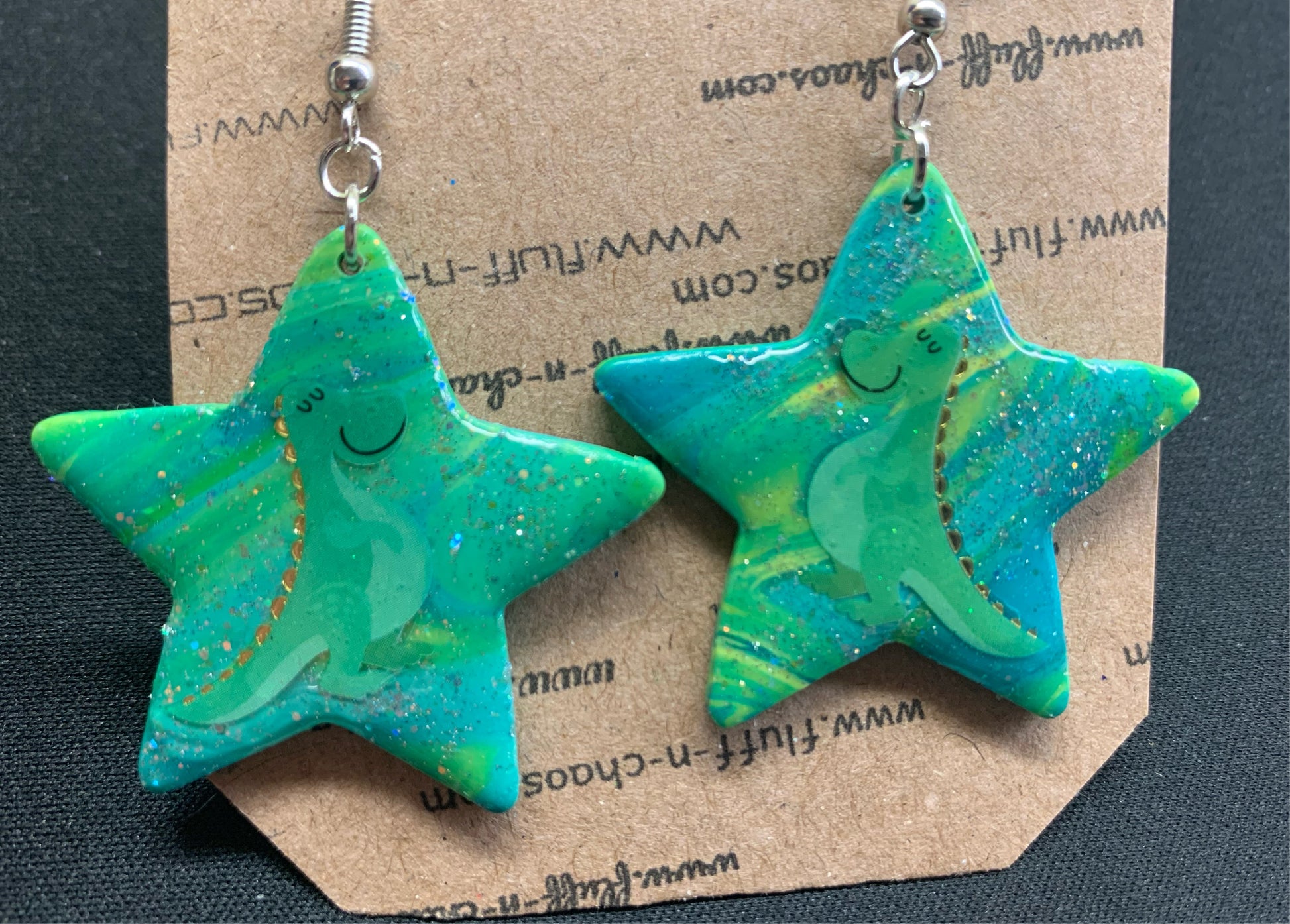 Dinosaur Star Earrings - Beautiful Disaster 