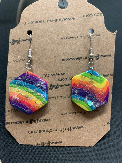 Crackle Rainbow Earrings - Beautiful Disaster 