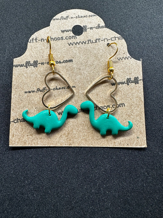 Dinosaur Love Earrings - Beautiful Disaster 