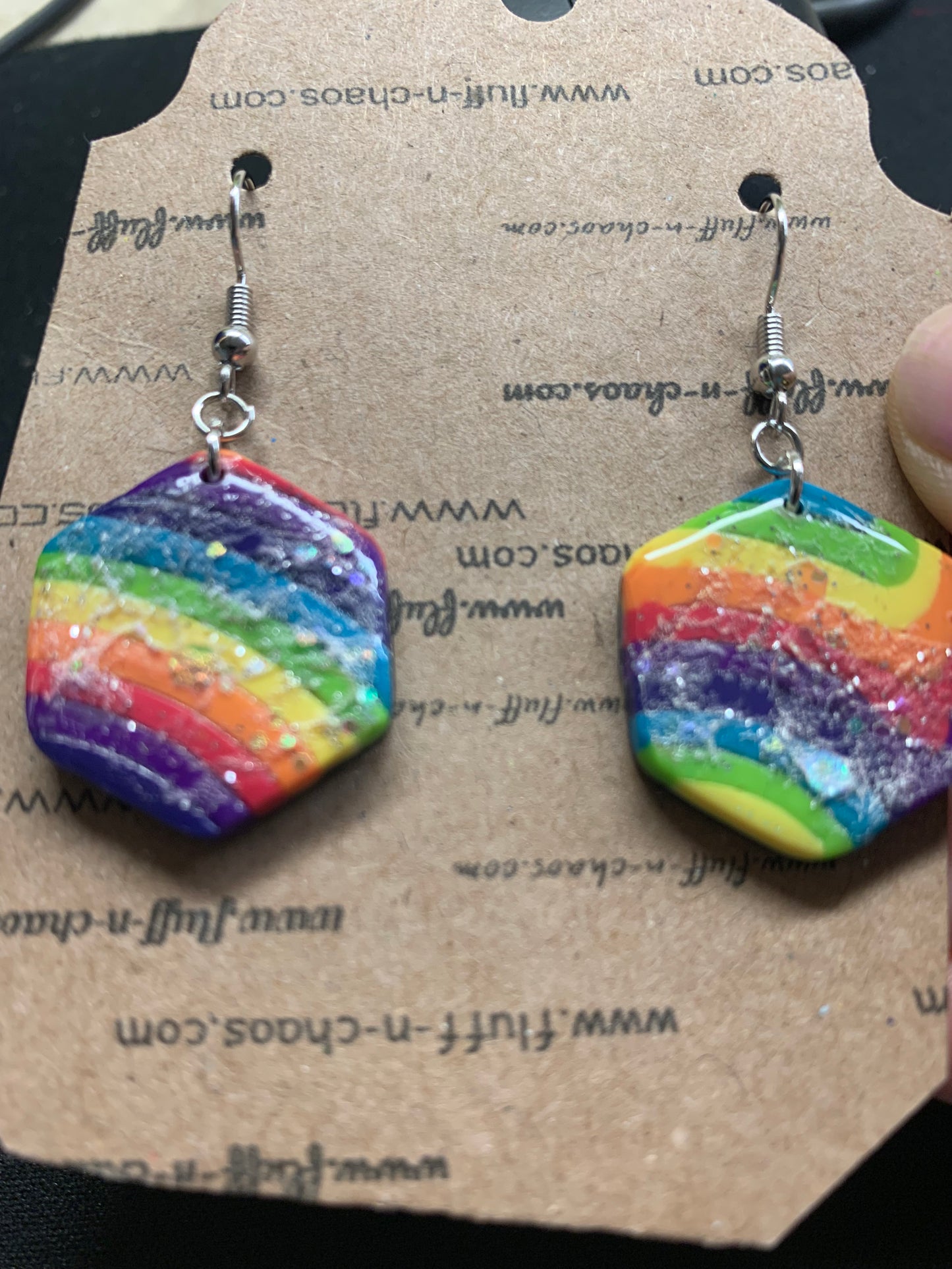 Crackle Rainbow Earrings - Beautiful Disaster 