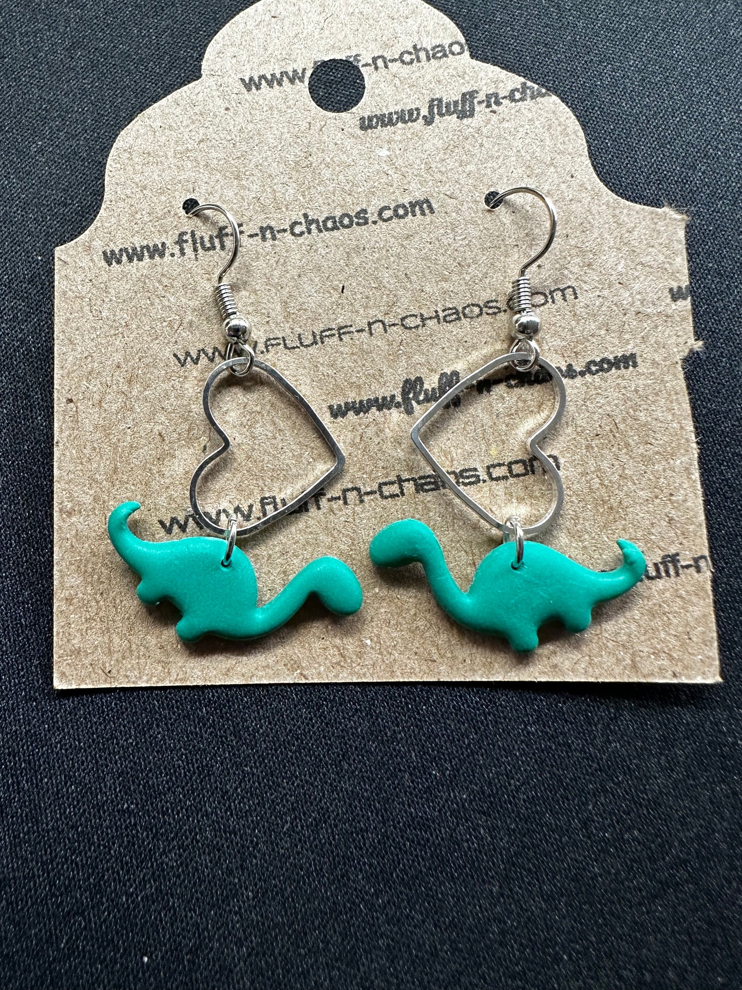 Dinosaur Love Earrings - Beautiful Disaster 