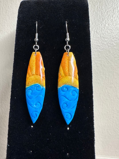 Sunny Surfboard Earrings - Beautiful Disaster 