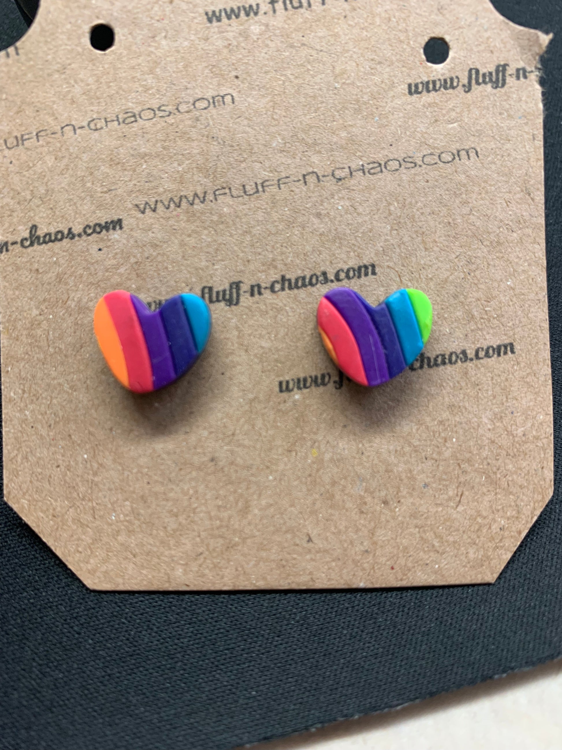 Rainbow Heart Stud - Beautiful Disaster 