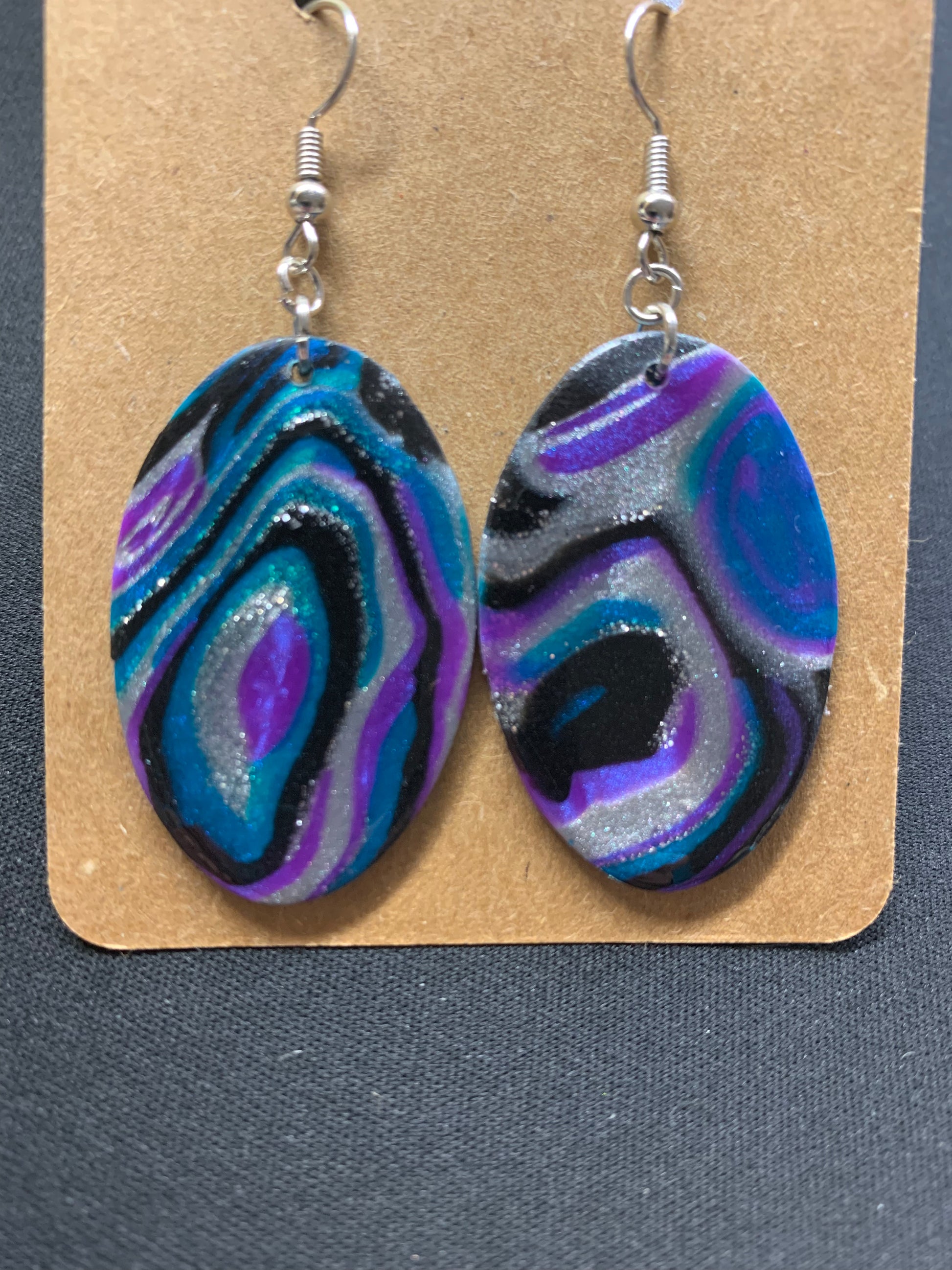 Oval Faux Geode Earrings - Beautiful Disaster 