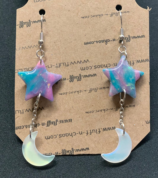 Moon and Stars Earrings - Beautiful Disaster 